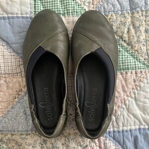 Olive Green Slip-On SoleTerra Women's Flats